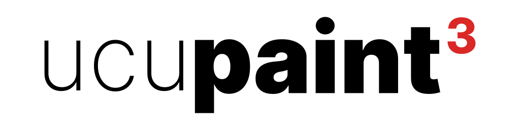 Ucupaint Typeface, Black on Transparent, PNG