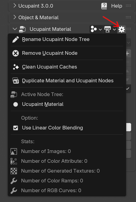 node gear menu