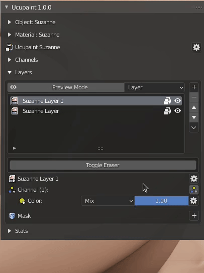 pic: layer channel UI (expand all channel, and show the list of layer channel)